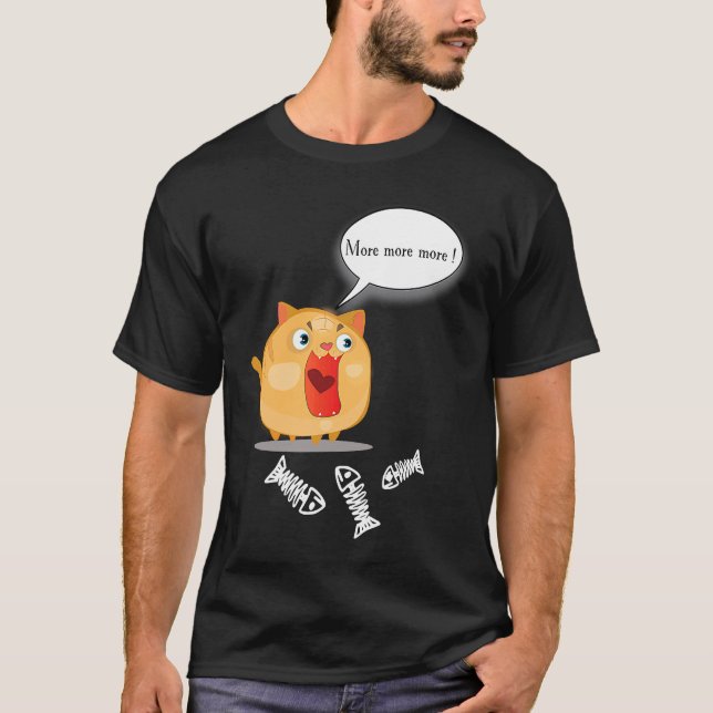 Cute fun & silly fat cat T-Shirt (Front)