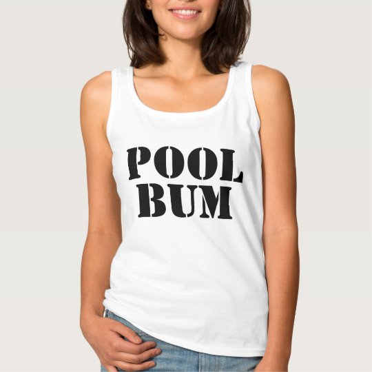 Cute Fun Summer Pool Bum Text Tank Top