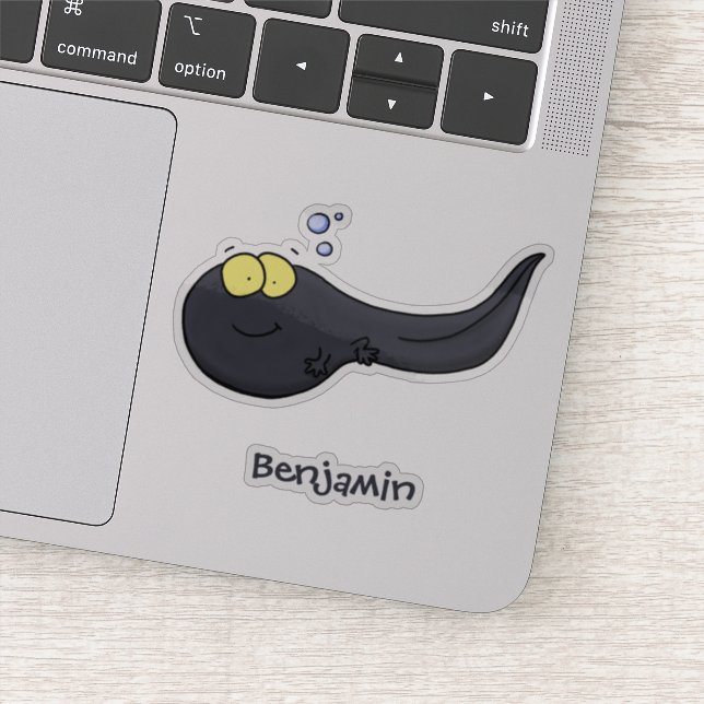 Cute fun tadpole cartoon illustration (Detail)