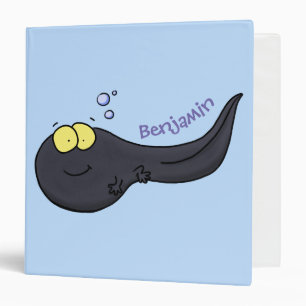 Cute fun tadpole cartoon illustration binder
