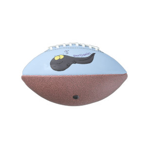 Cute fun tadpole cartoon illustration football