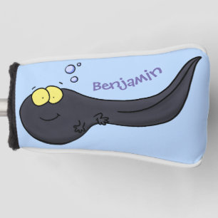 Cute fun tadpole cartoon illustration golf head cover