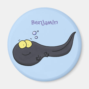 Cute fun tadpole cartoon illustration magnet