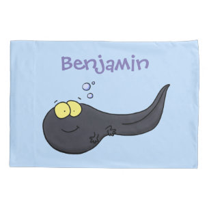 Cute fun tadpole cartoon illustration pillowcase