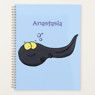 Cute fun tadpole cartoon illustration planner