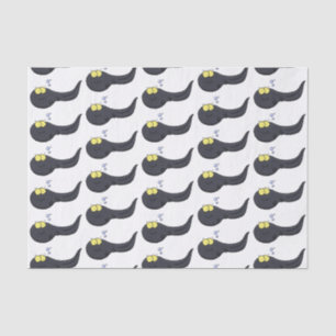 Cute fun tadpole cartoon illustration tissue paper