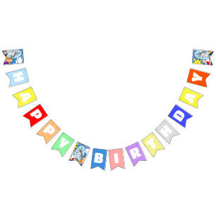 Cute Fun Unicorn Bunting Flags