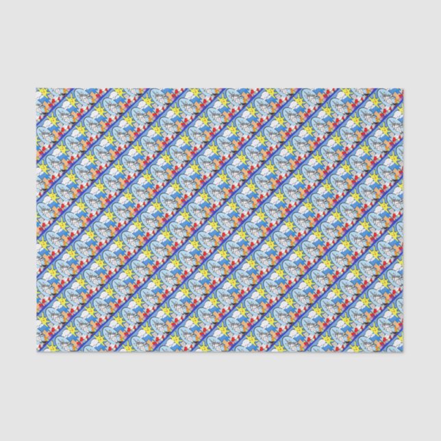 Cute Fun Unicorn  Tissue Paper (Front)