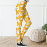 Cute Fun Vintage Yellow and Black Chicken Hen Leggings<br><div class="desc">Leggings adorned Chicken pattern.</div>