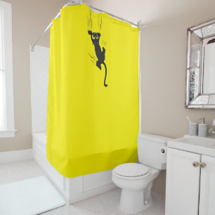 Cute Fun Yellow And Black Cat Scrath Humour Cartoo