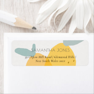 Cute Fun Yellow Lemon Fruity Citrus Bright Address
