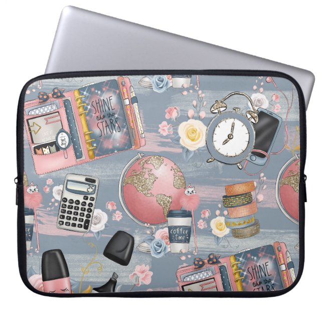 Cute & Functional Desk Accessory for Girls Laptop Sleeve (Front)