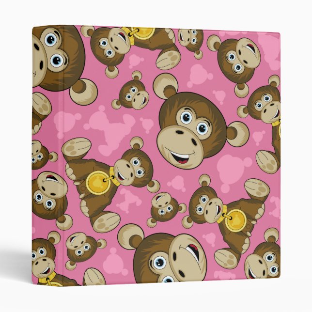 Cute Funky Monkey Binder (Front/Spine)