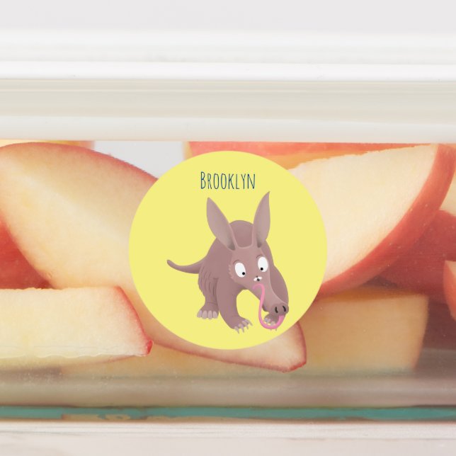 Cute funny aardvark cartoon (Affixed)
