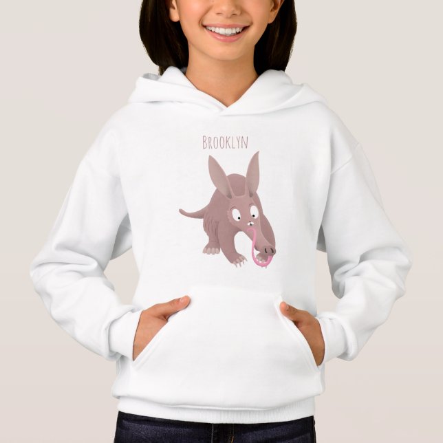 Cute funny aardvark cartoon (Front)