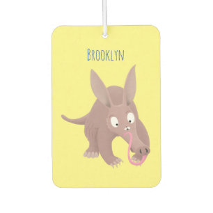 Cute funny aardvark cartoon air freshener