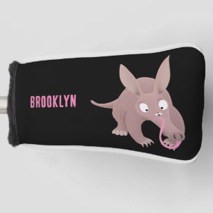Cute funny aardvark cartoon golf head cover