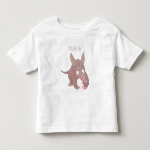 Cute funny aardvark cartoon toddler t-shirt