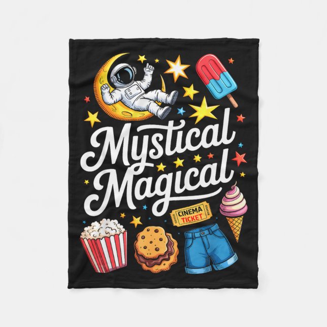 Cute Funny Astronaut Cookies Kids Boy Toddler Girl Fleece Blanket (Front)