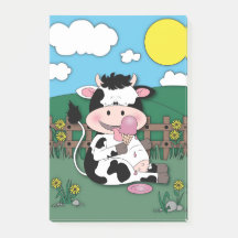 Cute funny baby cow cartoon