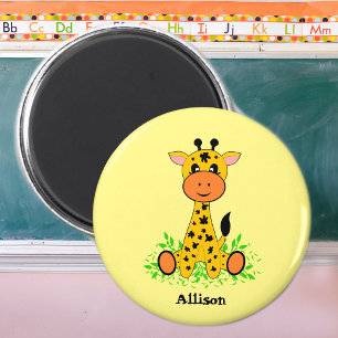 Cute funny baby giraffe for kids  magnet