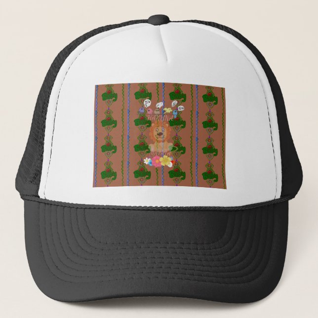 Cute Funny Baby Lion King: Hakuna Matata Design Trucker Hat (Front)
