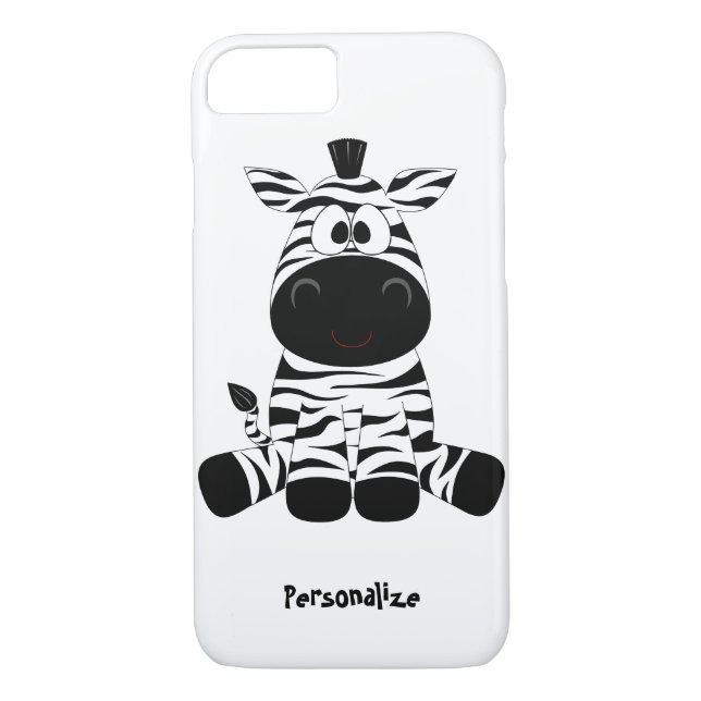 Cute & Funny Baby Zebra Cartoon Personalize Case-Mate iPhone Case (Back)
