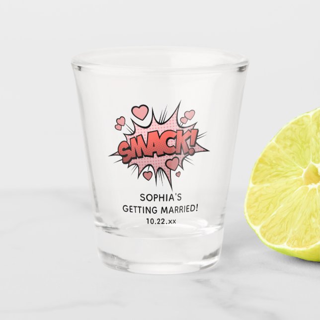 Cute Funny Bachelorette Party Wedding Favour Shot Glass (Front)