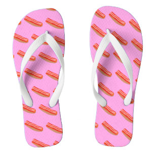 Cute Funny Bacon  Flip Flops