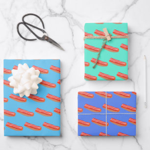Cute Funny Bacon  Wrapping Paper Sheet