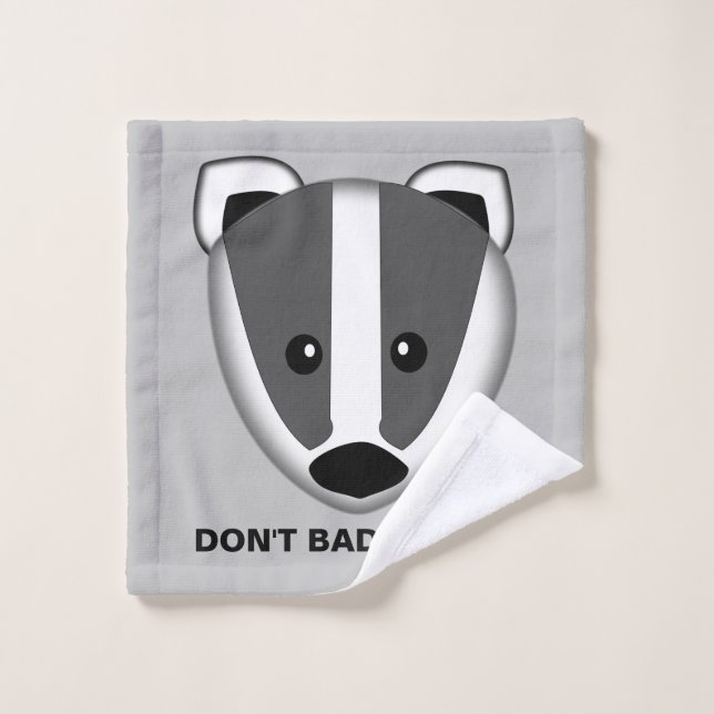 Cute Funny Badger Custom Wash Cloth (Wash Cloth)