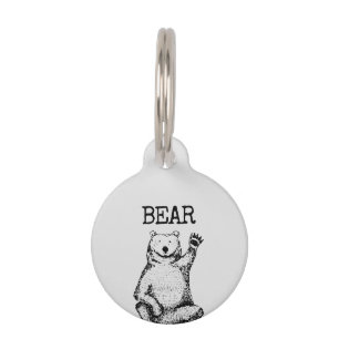 Cute Funny Bear Pet Tag