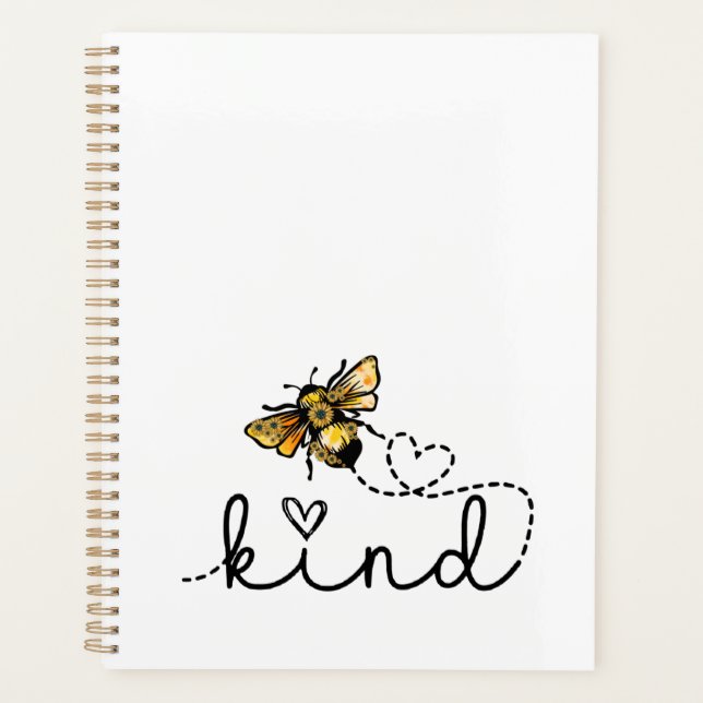 Cute & Funny Bee Kind Planner (Front)