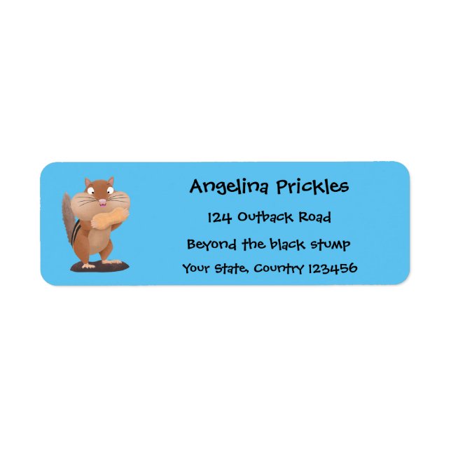 Cute funny big cheeks chipmunk cartoon (Front)