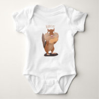 Cute funny big cheeks chipmunk cartoon