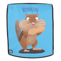 Cute funny big cheeks chipmunk cartoon