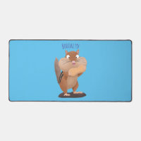 Cute funny big cheeks chipmunk cartoon