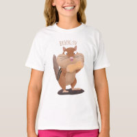 Cute funny big cheeks chipmunk cartoon