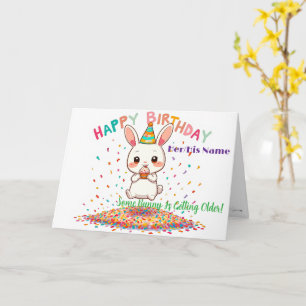 Cute Funny Birthday with Cupcake Card
