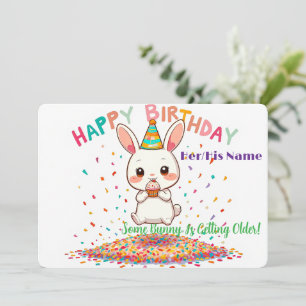 Cute Funny Birthday with Cupcake Card