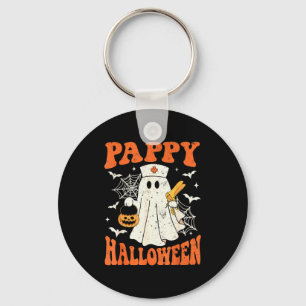 Cute Funny Boo Ghost Nurses Pappy Halloween Obgyn  Keychain
