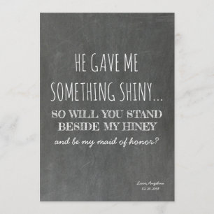 Cute Funny Bridesmaid / Maid of Honour Proposal Invitation