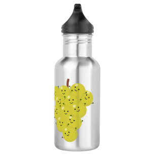 Cute funny bunch of grapes cartoon illustration 532 ml water bottle