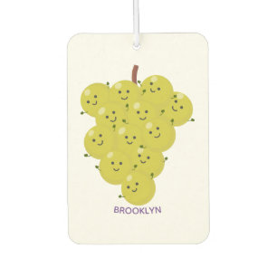 Cute funny bunch of grapes cartoon illustration  air freshener