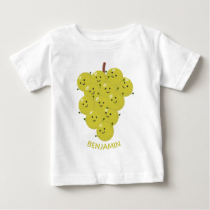 Cute funny bunch of grapes cartoon illustration baby T-Shirt