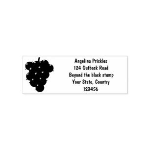 Cute funny bunch of grapes cartoon illustration self-inking stamp
