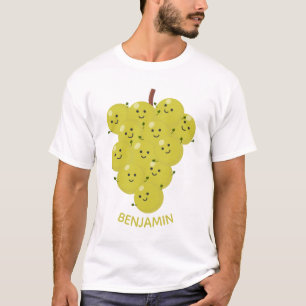 Cute funny bunch of grapes cartoon illustration T-Shirt