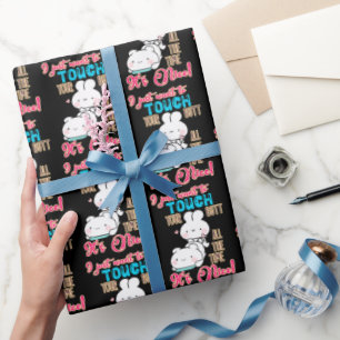 Cute Funny Bunny I Just Want To Touch Your Butt Wrapping Paper