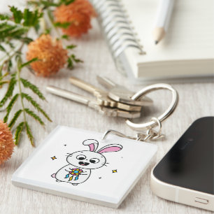 Cute & Funny Bunny Keychain