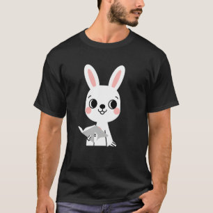 Cute Funny Bunny Reading White Rabbit Animal Book T-Shirt